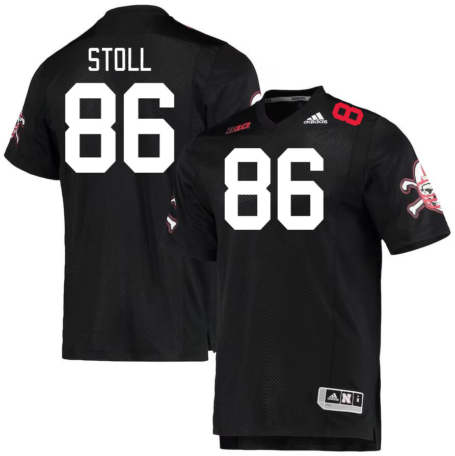 #86 Jack Stoll Nebraska Cornhuskers Jerseys Football Stitched-Black